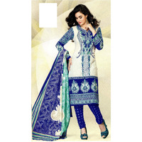 MAHATI White   cotton unstitched Salwar suits