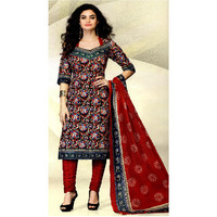 MAHATI Black   cotton unstitched Salwar suits