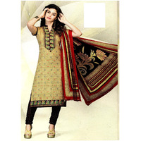 MAHATI Beige   cotton unstitched Salwar suits