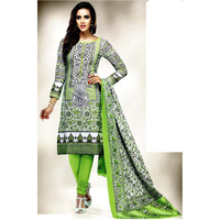 MAHATI Green   cotton  Salwar suits (Size: S)