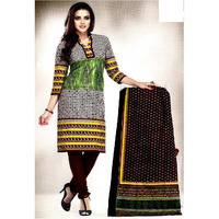 MAHATI Green   cotton  Salwar suits (Size: S)