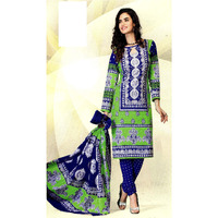 MAHATI Green   cotton  Salwar suits (Size: S)