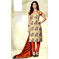 MAHATI Cream   cotton  Salwar suits (Size: S)