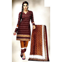 MAHATI Maroon   cotton  Salwar suits (Size: M)