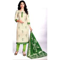 MAHATI Cream   cotton  Salwar suits (Size: L)