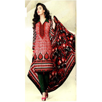 MAHATI Red   cotton  Salwar suits (Size: L)