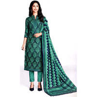 MAHATI Teal   cotton  Salwar suits (Size: XL)