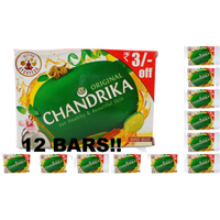 Chandrika Original Handmade Soap (12 Bars) - 125 Gm Each