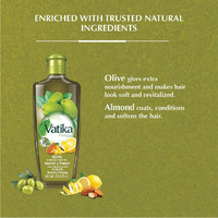 (2 Pack) Dabur 300ml Vatika Olive Almond Catcus Lemon Hair Oil