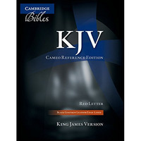 KJV Cameo Reference Bible, Black Edge-lined Goatskin Leather, Red-letter Text, K [Leather / fine bindi]