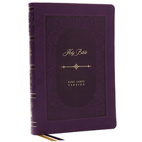 KJV Holy Bible: Giant Print Thinline Bible, Purple Leathersoft, Red Letter, Comf [Leather / fine bindi]