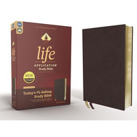 NIV, Life Application Study Bible, Third Edition, Bonded Leather, Burgundy, Red  [Leather / fine bindi]