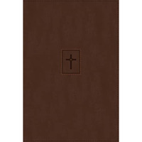 NIV, Thinline Bible, Large Print, Leathersoft, Brown, Red Letter, Thumb Indexed, [Leather / fine bindi]