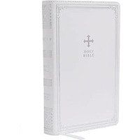 NRSV Catholic Edition Gift Bible, White Leathersoft (Comfort Print, Holy Bible,  [Leather / fine bindi]
