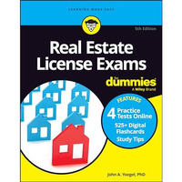 Real Estate License Exams For Dummies: Book + 4 Practice Exams + 525 Flashcards  [Paperback]