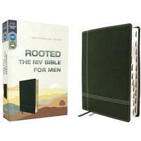 Rooted: The NIV Bible for Men, Leathersoft, Green, Comfort Print [Leather / fine bindi]