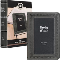 KJV Giant Print Bible Two-Tone Gray and Black Faux Leather [Unknown]