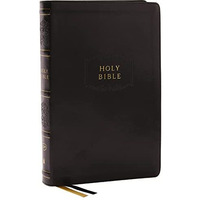 KJV Holy Bible with 73,000 Center-Column Cross References, Black Leathersoft, Re [Leather / fine bindi]