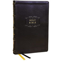 KJV Holy Bible with Apocrypha and 73,000 Center-Column Cross References, Black L [Leather / fine bindi]
