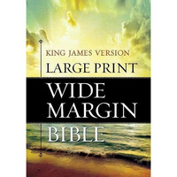 KJV Large Print Wide Margin Bible (Red Letter, Hardcover) [Hardcover]