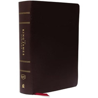 KJV, The King James Study Bible, Bonded Leather, Burgundy, Thumb Indexed, Red Le [Leather / fine bindi]