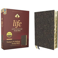 NIV, Life Application Study Bible, Third Edition, Bonded Leather, Navy Floral, R [Leather / fine bindi]