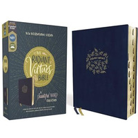 NIV, Radiant Virtues Bible: A Beautiful Word Collection, Leathersoft, Navy, Red  [Leather / fine bindi]