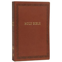 NKJV, Holy Bible, Soft Touch Edition, Leathersoft, Brown, Comfort Print: Holy Bi [Leather / fine bindi]