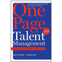 One Page Talent Management, with a New Introduction: Eliminating Complexity, Add [Hardcover]