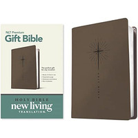 Premium Gift Bible NLT (Red Letter, LeatherLike, Star Cross Taupe) [Leather / fine bindi]