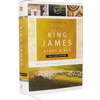 The King James Study Bible, Full-Color Edition, Cloth-bound Hardcover, Red Lette [Hardcover]