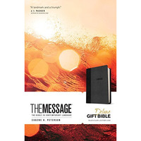 The Message Deluxe Gift Bible (Leather-Look, Black/Slate): The Bible in Contempo [Leather / fine bindi]
