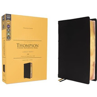 KJV, Thompson Chain-Reference Bible, Large Print, Genuine Leather, Cowhide, Blac [Leather / fine bindi]