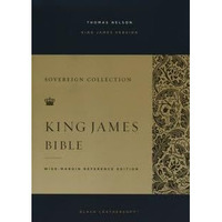 KJV, Wide-Margin Reference Bible, Sovereign Collection, Leathersoft, Black, Red  [Leather / fine bindi]