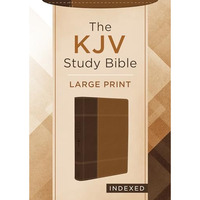 Lp-Kjv Study Bib Indexed Copper Cross    [CLOTH               ]