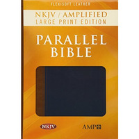 NKJV Amplified Parallel Bible, Flexisoft (Imitation Leather, Blue/Brown) [Leather / fine bindi]