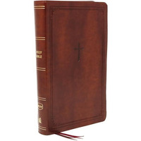 NKJV, End-of-Verse Reference Bible, Personal Size Large Print, Leathersoft, Brow [Leather / fine bindi]