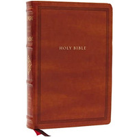 NKJV, Wide-Margin Reference Bible, Sovereign Collection, Leathersoft, Brown, Red [Leather / fine bindi]