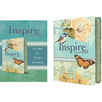 Inspire Bible NLT (LeatherLike, Vintage Blue/Cream): The Bible for Coloring & [Leather / fine bindi]