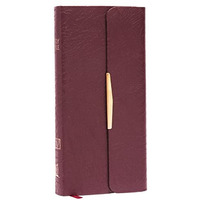KJV Compact Checkbook Bible, Burgundy Bonded Leather, Red Letter: King James Ver [Leather / fine bindi]