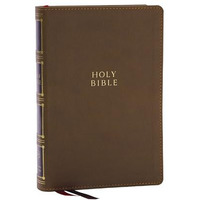 KJV Holy Bible: Compact Bible with 43,000 Center-Column Cross References, Brown  [Leather / fine bindi]
