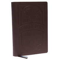 KJV Holy Bible: Large Print with 53,000 Cross References, Brown Genuine Leather, [Leather / fine bindi]