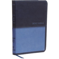 KJV Holy Bible: Value Compact Thinline, Blue Leathersoft, Red Letter, Comfort Pr [Leather / fine bindi]