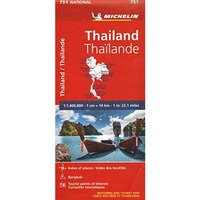 Michelin Map Thailand 751 [Sheet map, folded]