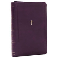 NKJV Compact Paragraph-Style Bible w/ 43,000 Cross References, Purple Leathersof [Leather / fine bindi]