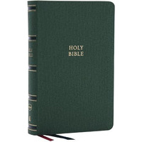 NKJV, Single-Column Reference Bible, Verse-by-verse, Green Leathersoft, Red Lett [Leather / fine bindi]
