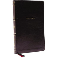 NKJV, Thinline Bible, Leathersoft, Black, Thumb Indexed, Red Letter, Comfort Pri [Leather / fine bindi]