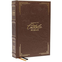 NRSVCE, Illustrated Catholic Bible, Genuine leather over board, Brown, Comfort P [Hardcover]