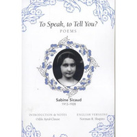To Speak, to Tell You?: Poems [Paperback]