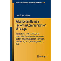 Advances in Human Factors in Communication of Design: Proceedings of the AHFE 20 [Paperback]